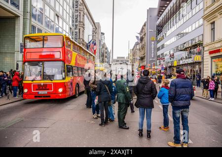 Checkpoint Charlie, Berlin, Alemania, europe Banque D'Images
