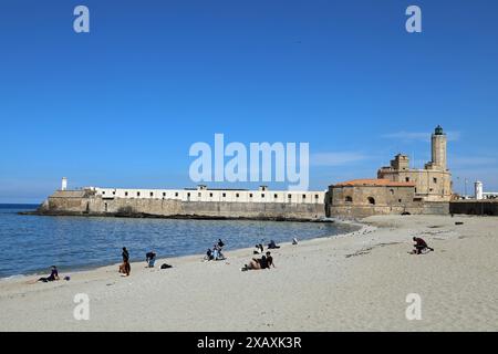 Plage à Alger Banque D'Images