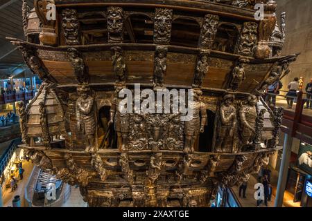 Musée Vasa pour le navire de guerre du XVIIe siècle bien conservé, le Vasa, qui a coulé lors de son voyage inaugural en 1628. Djurgårdsstaden, Stockholm, Stockholm, Suède Banque D'Images