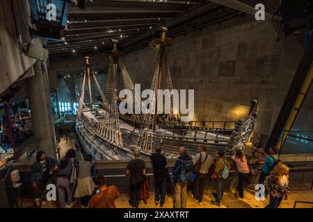 Musée Vasa pour le navire de guerre du XVIIe siècle bien conservé, le Vasa, qui a coulé lors de son voyage inaugural en 1628. Djurgårdsstaden, Stockholm, Stockholm, Suède Banque D'Images