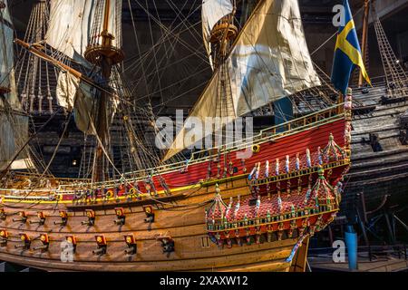 Musée Vasa pour le navire de guerre du XVIIe siècle bien conservé, le Vasa, qui a coulé lors de son voyage inaugural en 1628. Djurgårdsstaden, Stockholm, Stockholm, Suède Banque D'Images