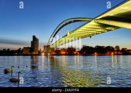 Le Dreiländerbrücke de Weil am Rhein relie l'Allemagne et la France Banque D'Images