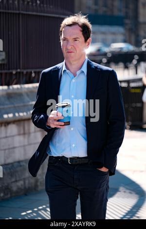 Chambres du Parlement, Londres, Royaume-Uni. 4 septembre 2023. Ancien chancelier de l’Échiquier, George Osborne, « faux », quittant les chambres du Parlement. Banque D'Images