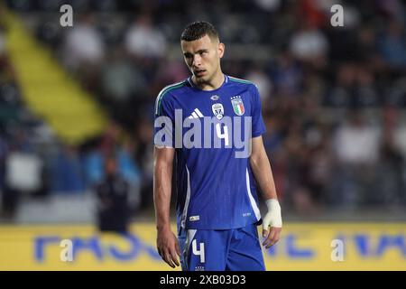 Empoli, Italie. 09 juin 2024. L'Italien Alessandro Buongiorno regarde lors du match amical 2024 entre l'Italie et la Bosnie-Herzégovine au stade Carlo Castellani - Sport, Football - Empoli, Italie - dimanche 8 juin 2024 (photo de Massimo Paolone/LaPresse) crédit : LaPresse/Alamy Live News Banque D'Images