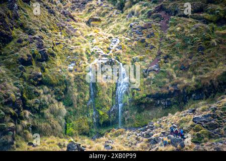 Soda Springs à Tongariro Alpine Crossing - Nouvelle-Zélande Banque D'Images