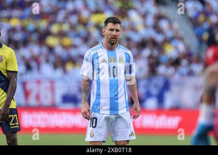 Chicago, États-Unis. 09 juin 2024. Chicago, USA, 9 juin 2024 : Lionel Messi (10 Argentine) est vu lors du match amical entre l'Argentine et l'Equateur le dimanche 9 juin au Soldier Field, Chicago, USA. (PAS D'USAGE COMMERCIAL). (Shaina Benhiyoun/SPP) crédit : SPP Sport Press photo. /Alamy Live News Banque D'Images