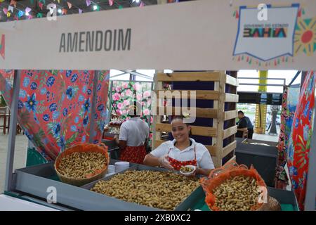Fêtes de Sao Joao à Bahia salvador, bahia, brésil - 28 mai 2024 : arachides bouillies à vendre dans un bar du marché pendant les festivités de Sao Joao, dans la ville de Salvador. SALVADOR BAHIA BRÉSIL Copyright : xJoaxSouzax 280524JOA00140 Banque D'Images