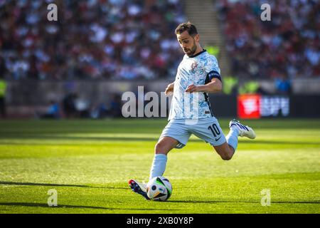 Lisbonne, Portugal. 08 juin 2024. Bernardo Silva du Portugal en action lors du match amical international entre le Portugal et la Croatie à l’Estadio Nacional do Jamor à Lisbonne. (Score final : Portugal 1 - 2 Croatie) crédit : SOPA images Limited/Alamy Live News Banque D'Images