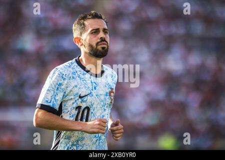 Lisbonne, Portugal. 08 juin 2024. Bernardo Silva du Portugal en action lors du match amical international entre le Portugal et la Croatie à l’Estadio Nacional do Jamor à Lisbonne. (Score final : Portugal 1 - 2 Croatie) (photo par Henrique Casinhas/SOPA images/SIPA USA) crédit : SIPA USA/Alamy Live News Banque D'Images