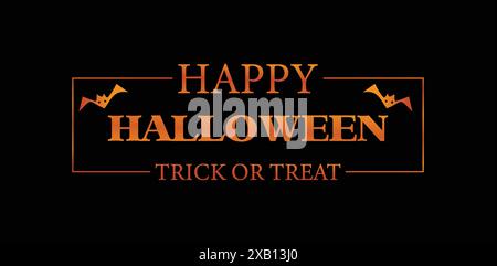 Design d'illustration d'Halloween avec texte élégant effrayant Illustration de Vecteur