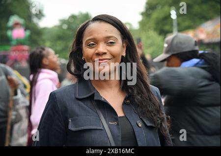 Londres, Royaume-Uni. 9 juin 2024. Samantha Depasois est une chanteuse et auteur-compositeur qui assiste au Lambeth Country Show 2024 au Brockwell Park, Londres, Royaume-Uni. Crédit : Voir Li/Picture Capital/Alamy Live News Banque D'Images