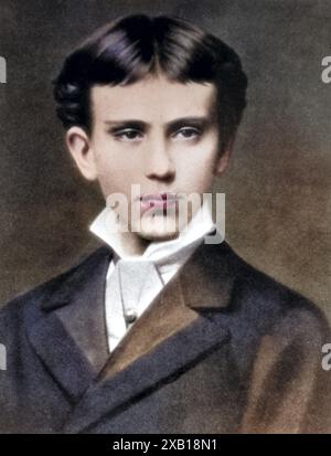 Rudolf, 21.8.1858 - 30.1,1889, Prince héritier d'Autriche-Hongrie, portrait, enfant, daguerréotype, ADDITIONAL-RIGHTS-LEARANCE-INFO-NOT-AVAILABLE Banque D'Images