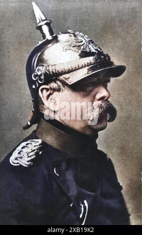 Bismarck, Otto von, 1.4.1815 - 30.7,1898, homme politique allemand, chancelier 1871 - 1890, portrait, DROIT D'AUTEUR D'ARTISTE NE DOIT PAS ÊTRE EFFACÉ Banque D'Images