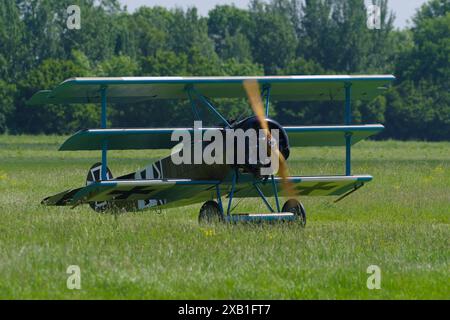 Fokker DR.1, réplique, 403-17, se-XXZ, Shuttleworth Military Weekend, Old Warden, Biggleswade, Angleterre, Royaume-Uni Banque D'Images