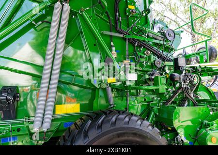 Service de réparation et d'entretien de machines agricoles. Banque D'Images