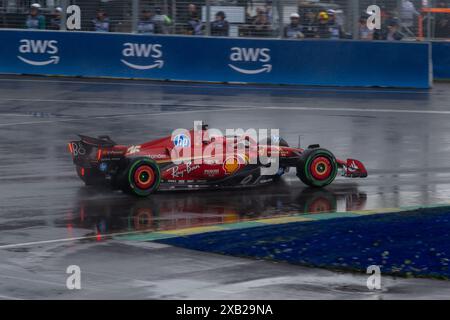 Montréal, Canada. 9 juin 2024. Charles Leclerc de Monaco au volant de la (16) Ferrari SF-24 Ferrari de la Scuderia, lors du GP du Canada, formule 1, sur le circuit Gilles Villeneuve. Crédit : Alessio Morgese/Alessio Morgese/Emage/Alamy Live news Banque D'Images