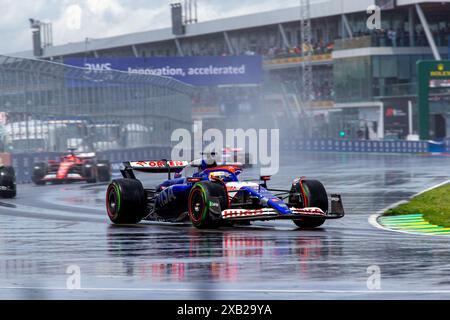 Montréal, Canada. 9 juin 2024. Daniel Ricciardo de l'Australie au volant de l'application Visa Cash RB VCARB01 Honda RBPT, lors du GP du Canada, formule 1, au circuit Gilles Villeneuve. Crédit : Alessio Morgese/Alessio Morgese/Emage/Alamy Live news Banque D'Images