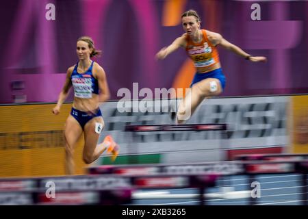 Rome, Italie. 10 juin 2024. Néerlandaise Femke bol photographiée en action lors de la course masculine du 400 m haies, lors des Championnats d'Europe d'athlétisme à Rome, en Italie, le lundi 10 juin 2024. Les Championnats d'Europe d'athlétisme se déroulent du 7 au 12 juin. BELGA PHOTO JASPER JACOBS crédit : Belga News Agency/Alamy Live News Banque D'Images