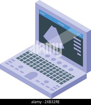 La machine à ultrasons affiche une image de fœtus sur son écran, offrant un aperçu du miracle de la vie grandissant à l'intérieur de l'utérus Illustration de Vecteur