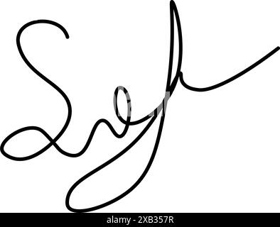 Fausse signature manuelle pour les documents. Autographe manuscrit. Signature croisée. Illustration vectorielle Illustration de Vecteur