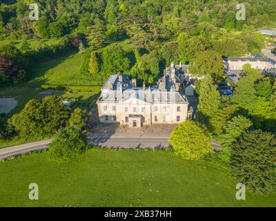 vue aérienne de la maison stanmer construite en 1722 dans le parc stanmer de 5000 acres à brighton east sussex Banque D'Images