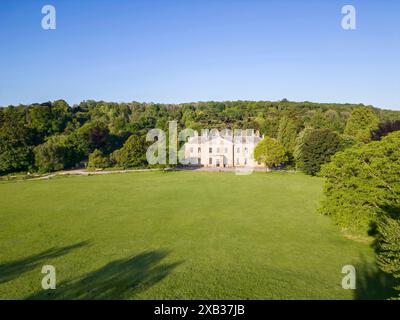 vue aérienne de la maison stanmer construite en 1722 dans le parc stanmer de 5000 acres à brighton east sussex Banque D'Images