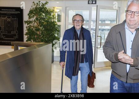 Bruxelles, Belgique. 10 juin 2024. Willy Claes arrive pour un bureau du parti socialiste flamand Vooruit, lundi 10 juin 2024 à Bruxelles, après les élections régionales, fédérales et européennes d'hier. BELGA PHOTO NICOLAS MAETERLINCK crédit : Belga News Agency/Alamy Live News Banque D'Images