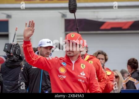 Charles Leclerc (mon) - Scuderia Ferrari - Ferrari SF-24 - Ferrariduring Formula 1 AWS Grand Prix du Canada 2024, Montréal, Québec, Canada, du 6 au 9 juin - ronde 9 des 24 Championnats du monde F1 2024 Banque D'Images