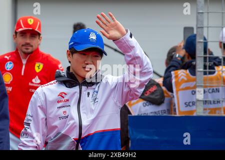 Yuki Tsunoda (JPN) - Visa Cash App RB F1 Team - RB VCARB01 - Honda RBPTpendant le Grand Prix du Canada AWS de formule 1 2024, Montréal, Québec, Canada, du 6 au 9 juin - 9e ronde du 24 du Championnat du monde F1 2024 Banque D'Images