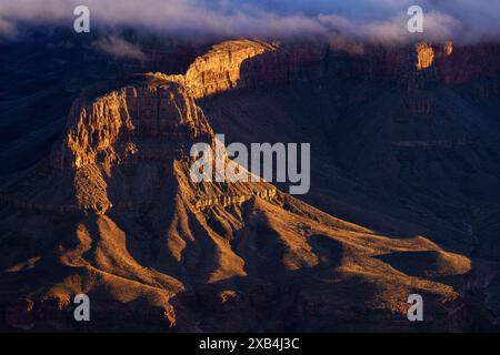 Matin d'hiver au-dessus du parc national du Grand Canyon vu de Mather point sur la rive sud Banque D'Images