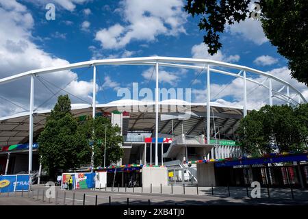 Symbolbild / Themenfoto Stadion mit Branding, GER, Stadium Open Media Day Arena Stuttgart, Fussball, UEFA Euro 2024, 10.06.2024 Foto : Eibner-Pressefoto/Michael Memmler Banque D'Images