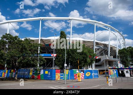 Symbolbild / Themenfoto Stadion mit Branding, GER, Stadium Open Media Day Arena Stuttgart, Fussball, UEFA Euro 2024, 10.06.2024 Foto : Eibner-Pressefoto/Michael Memmler Banque D'Images