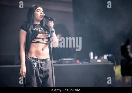 Manchester, Royaume-Uni. 08 juin 2024. La fille de Madonna, Lourdes Maria 'Lola' Ciccone Leon, connue sous le nom de Lolaholse produit au Parklife Festival 2024. 2024-09-08 Banque D'Images