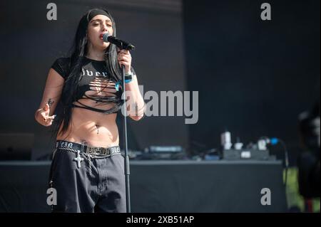 Manchester, Royaume-Uni. 08 juin 2024. La fille de Madonna, Lourdes Maria 'Lola' Ciccone Leon, connue sous le nom de Lolaholse produit au Parklife Festival 2024. 2024-09-08 Banque D'Images