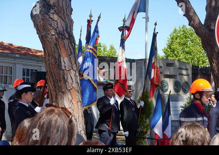 Antibes, France - 8 mai 2024 - la célébration du jour de la victoire de la seconde Guerre mondiale par un jour ensoleillé de printemps Banque D'Images