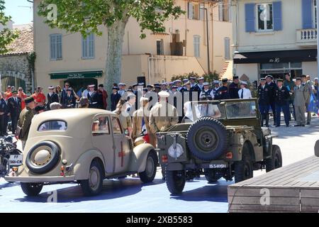 Antibes, France - 8 mai 2024 - la célébration du jour de la victoire de la seconde Guerre mondiale par un jour ensoleillé de printemps Banque D'Images