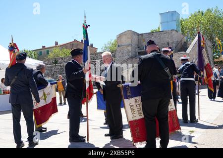 Antibes, France - 8 mai 2024 - la célébration du jour de la victoire de la seconde Guerre mondiale par un jour ensoleillé de printemps Banque D'Images