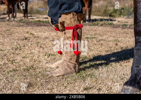 Bottes Colt, de gaucho argentin. Banque D'Images