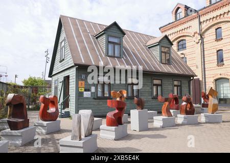 Riga Ghetto House, au Musée letton de l'Holocauste, qui abritait autrefois 30 habitants à l'époque nazie. Banque D'Images