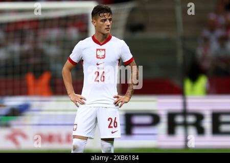 Varsovie, Pologne. 10 juin 2024. Kacper Urbanski de Pologne lors du match amical international de football entre la Pologne et Turkiye le 10 juin 2024 au PGE Narodowy à Varsovie, Pologne - photo Piotr Matusewicz/DPPI crédit : DPPI Media/Alamy Live News Banque D'Images