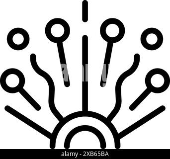 Cette icône représente un concentrateur réseau, symbolisant la connectivité et le transfert de données Illustration de Vecteur