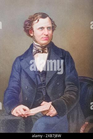 Edward Henry Smith Stanley, Lord Stanley, 15 ans. Comte de Derby, 1826-1893. Englischer Politiker. Von DJ Pound nach einer Fotografie von Mayall gemalt. AUS dem Buch The Drawing-Room Portrait Gallery of Eminent personnages, erschienen in London 1859., digital restaurierte Reproduktion von einer Vorlage aus dem 19. Jahrhundert, date du dossier non précisée Banque D'Images