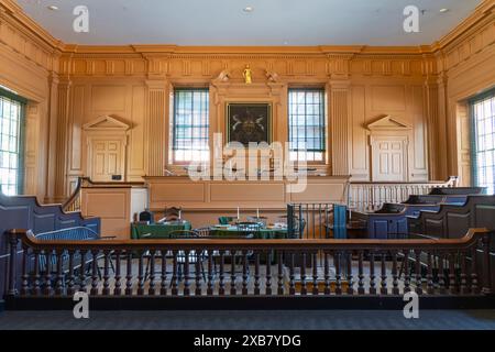 Chambre de la Cour suprême de Pennsylvanie. Independence Hall est un bâtiment historique à Philadelphie, où se trouvent à la fois la Déclaration d'indépendance des États-Unis Banque D'Images