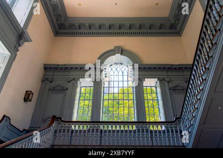 Escalier de tour. Independence Hall est un bâtiment historique à Philadelphie, où se trouvent à la fois la Déclaration d'indépendance des États-Unis et la Sta unie Banque D'Images