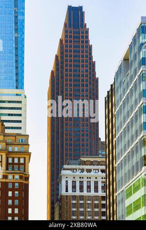 Trois gratte-ciel Logan Square à Philadelphie, Pennsylvanie, États-Unis. Banque D'Images