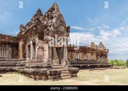 Wat Pho (ou Wat Phu) ruine du temple, site de l'UNESCO, le Laos Champassak Banque D'Images