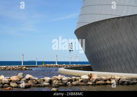 Détails architecturaux de l'Aquarium National Danemark, Den Blå Planet, la planète bleue, situé à Kastrup, une banlieue de Copenhague Banque D'Images