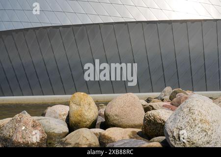 Détails architecturaux de l'Aquarium National Danemark, Den Blå Planet, la planète bleue, situé à Kastrup, une banlieue de Copenhague Banque D'Images