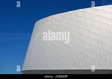 Détails architecturaux de l'Aquarium National Danemark, Den Blå Planet, la planète bleue, situé à Kastrup, une banlieue de Copenhague Banque D'Images