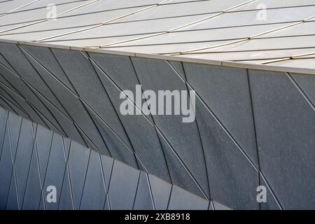 Détails architecturaux de l'Aquarium National Danemark, Den Blå Planet, la planète bleue, situé à Kastrup, une banlieue de Copenhague Banque D'Images